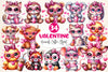 Animals Valentine Coffee Clipart Bundle 5