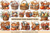 Picnic Basket In Fall Clipart Bundle