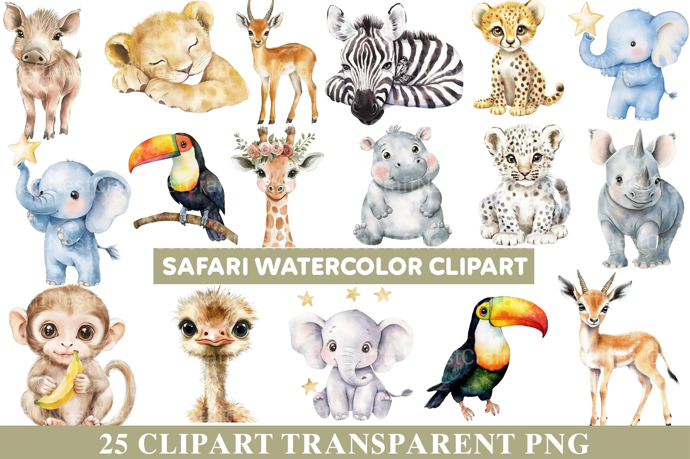 Safari Clipart - CraftNest - Digital Crafting and Art