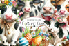 Easter Cow Clipart Bundle