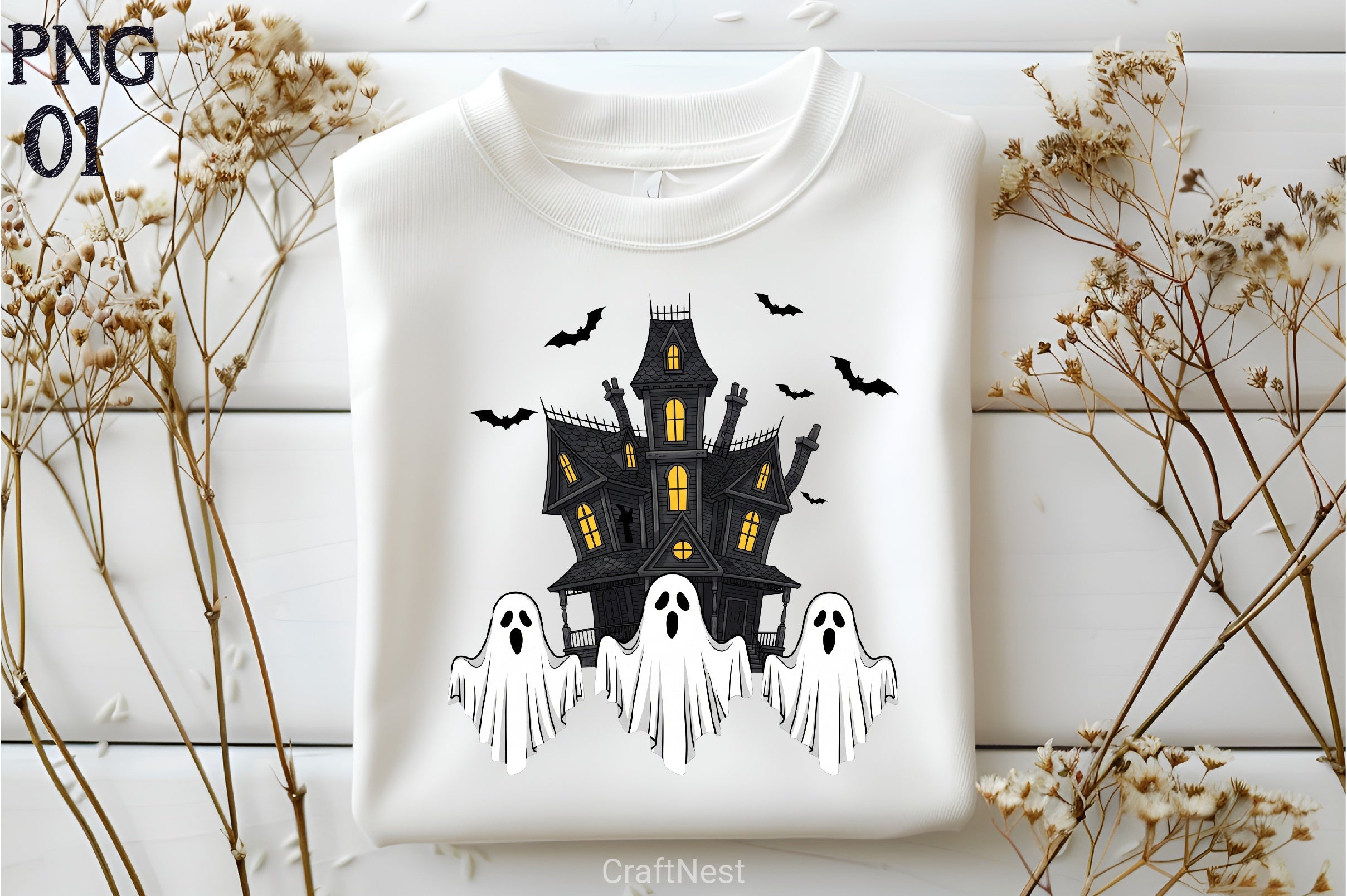 Vintage Halloween Ghost Clipart Bundle - CraftNest - Digital Crafting and Art