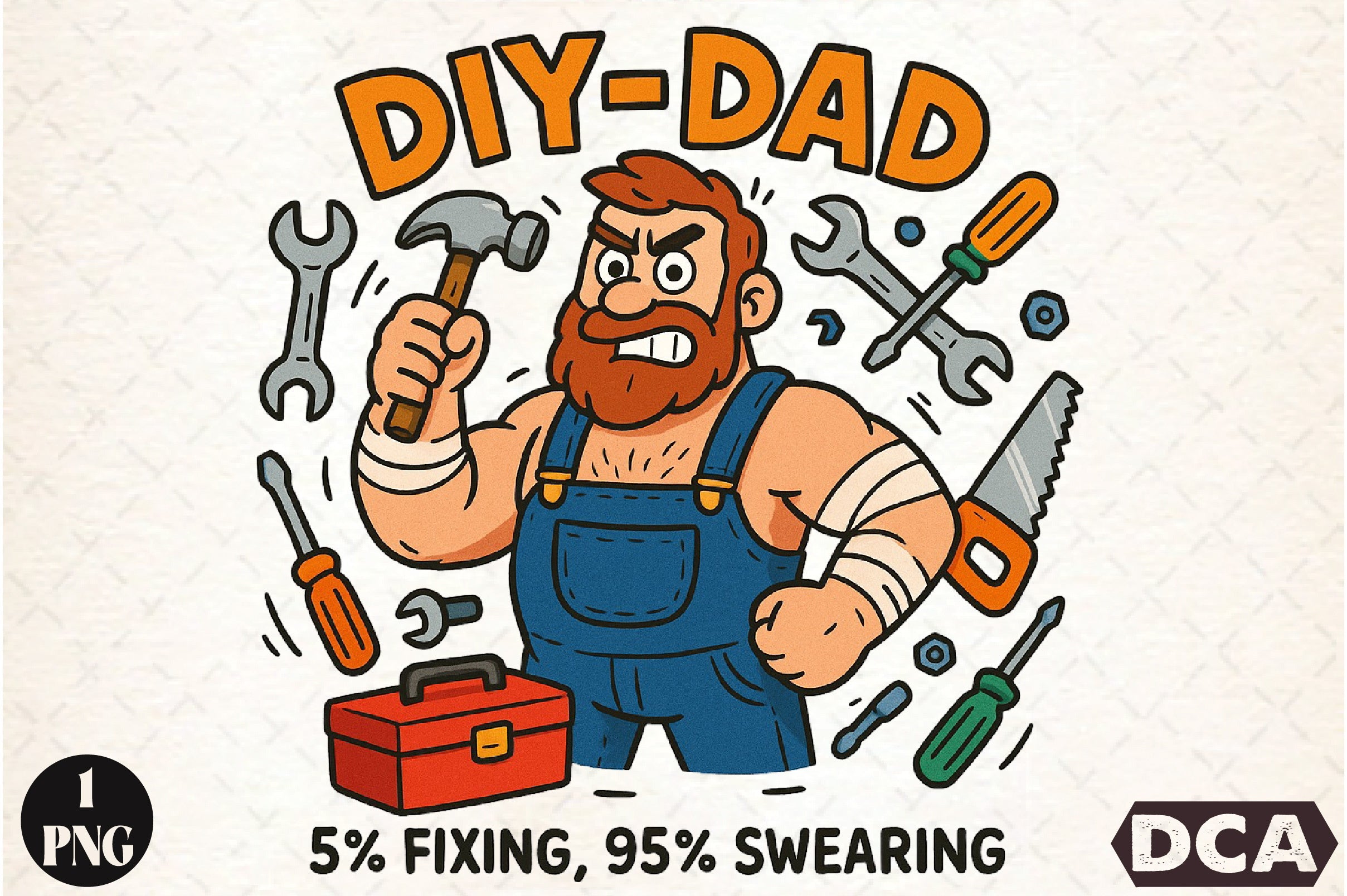 DIY Dad Funny Father's Day Clipart Bundle