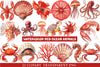 Red Ocean Animals Clipart