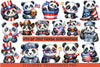 4th of July Panda Sublimation Clipart