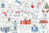 Polar Bear Christmas Clipart Bundle