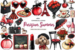 Parisian Summer Clipart Bundle 1 - CraftNest - Digital Crafting and Art