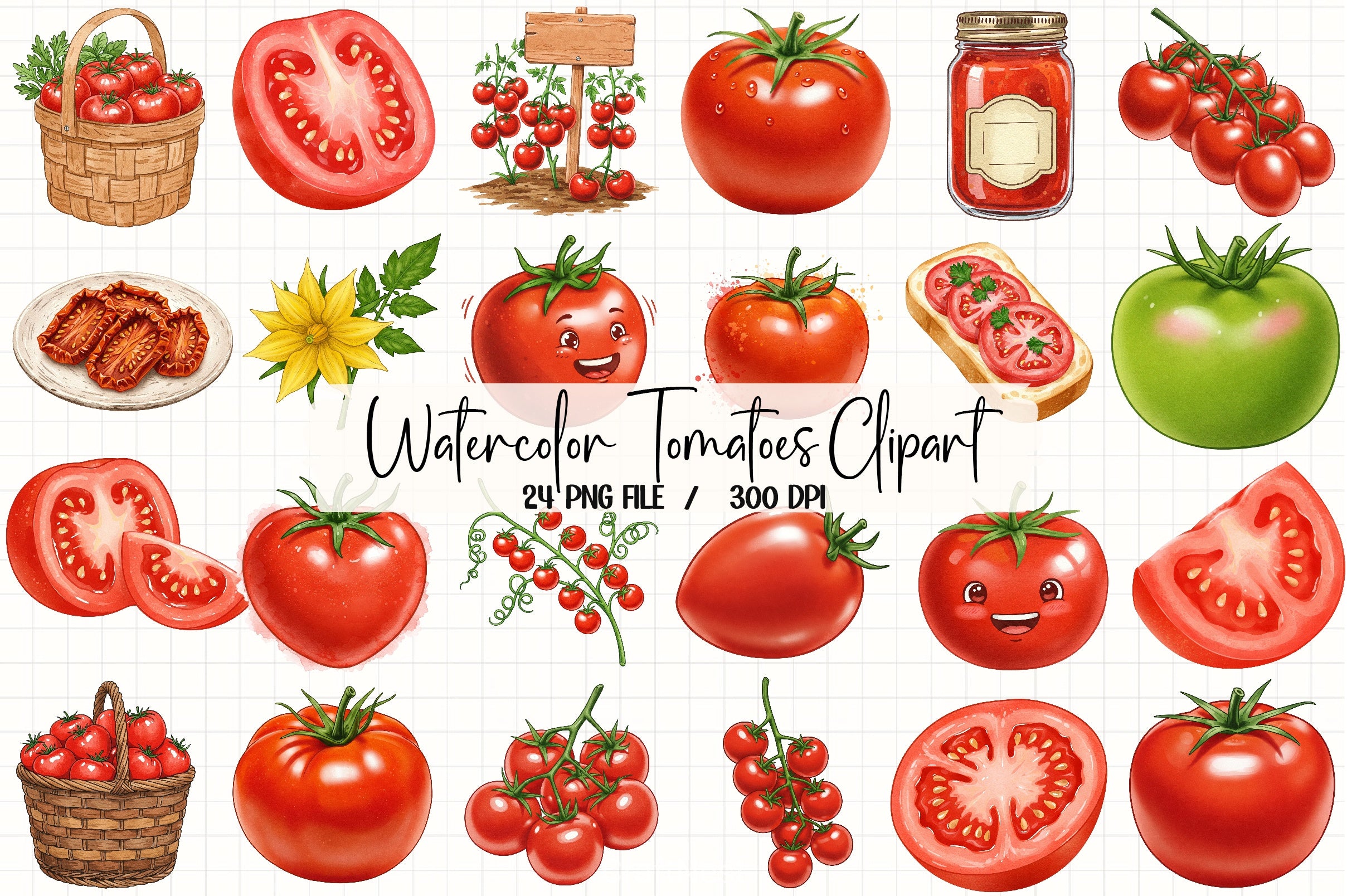 Tomatoes Clipart Bundle 2 - CraftNest - Digital Crafting and Art