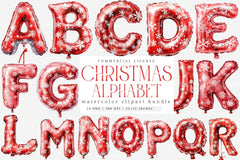 Christmas Alphabet Clipart Bundle 7 - CraftNest - Digital Crafting and Art