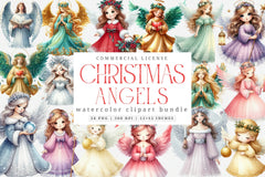 Christmas Angels Clipart Bundle - CraftNest - Digital Crafting and Art