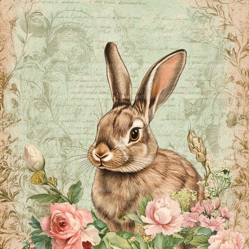 Vintage Bunny Clipart Bundle - CraftNest - Digital Crafting and Art