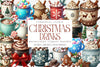Christmas Coffee Drinks Clipart Bundle
