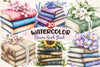 Spring Flower Book Stack Clipart Bundle 8
