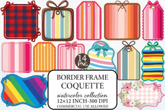 Border Frame Coquette Clipart Bundle 4 - CraftNest - Digital Crafting and Art