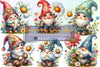 Cute Gnomes Daisy Clipart Bundle 2