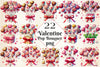 Valentine Cake Pop Bouquet Clipart Bundle