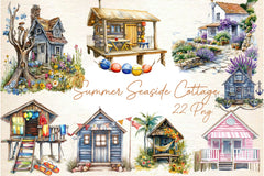 Summer Seaside Cottage Clipart Bundle 2 - CraftNest - Digital Crafting and Art