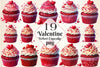 Red Velvet Cupcake Clipart Bundle