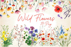 Spring Flowers Wild Flowers Clipart Bundle - CraftNest - Digital Crafting and Art