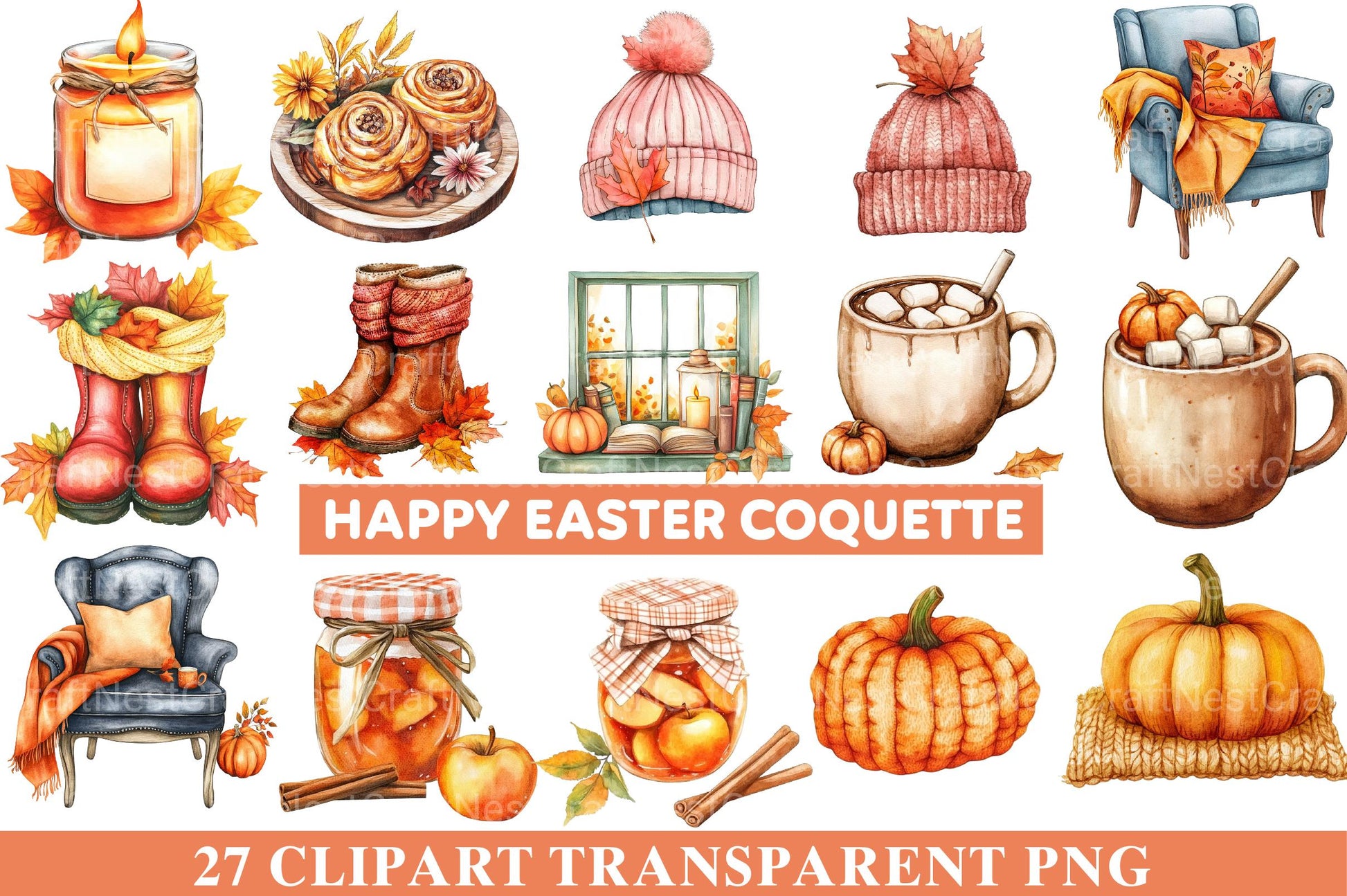 Cozy Autumn Clipart 1 - CraftNest - Digital Crafting and Art