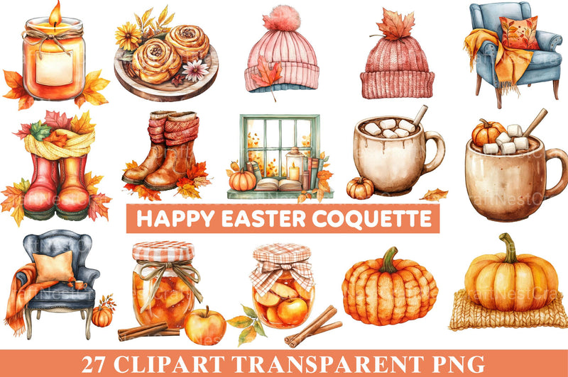 Cozy Autumn Clipart 1 - CraftNest - Digital Crafting and Art
