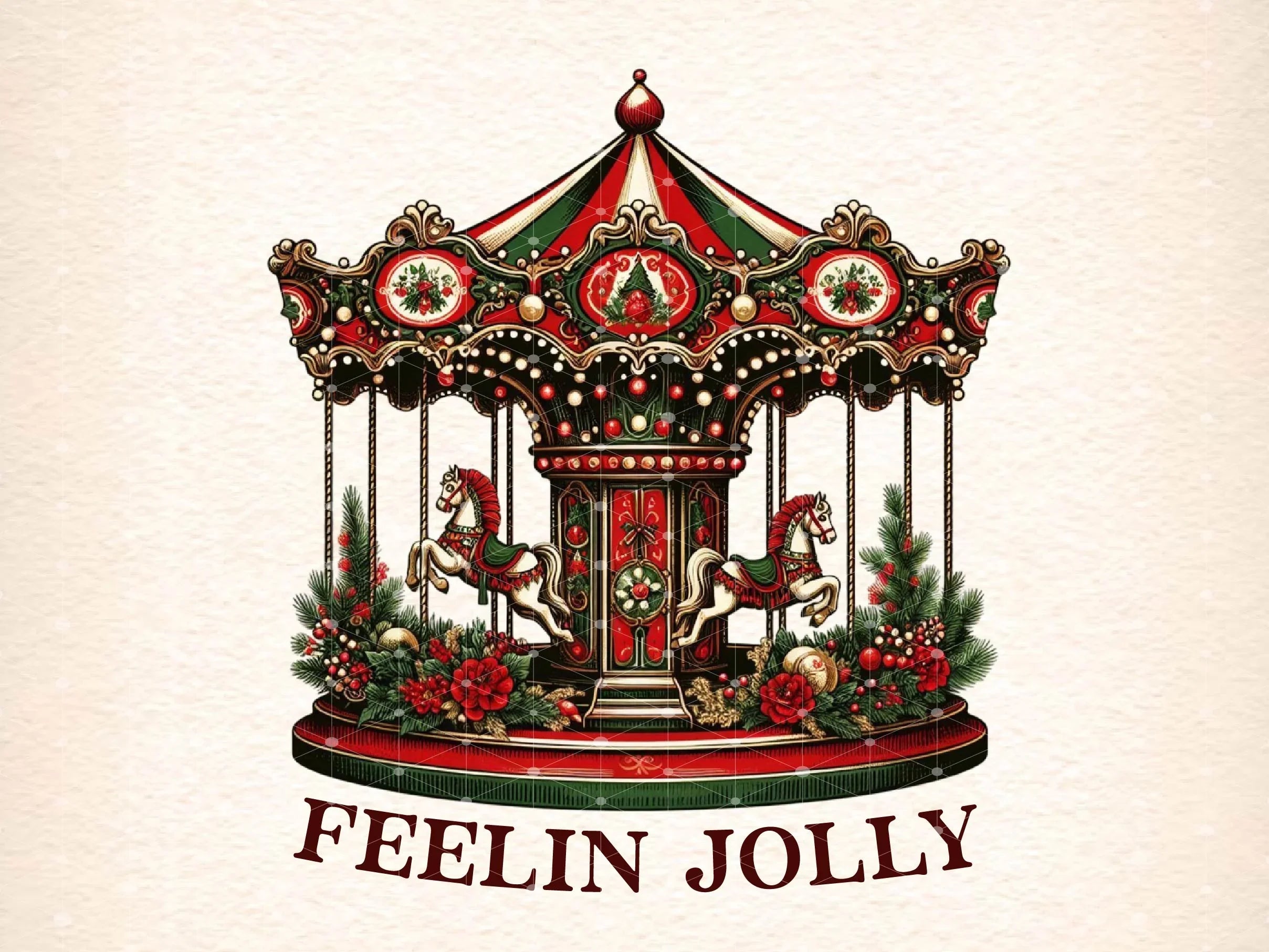 Merry Christmas Go Round Animal Christma Clipart Bundle - CraftNest - Digital Crafting and Art