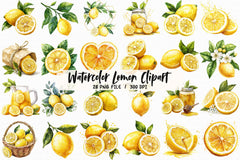 Lemon Clipart Bundle 7 - CraftNest - Digital Crafting and Art