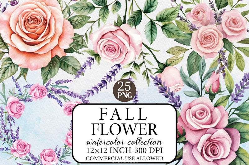 Fall Flower Clipart Bundle 1 - CraftNest - Digital Crafting and Art
