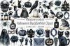 Halloween Black & White Clipart Bundle