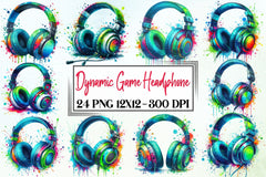 Dynamic Game Headphone Clipart Bundle - CraftNest - Digital Crafting and Art