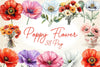 Poppy Flower Clipart Bundle