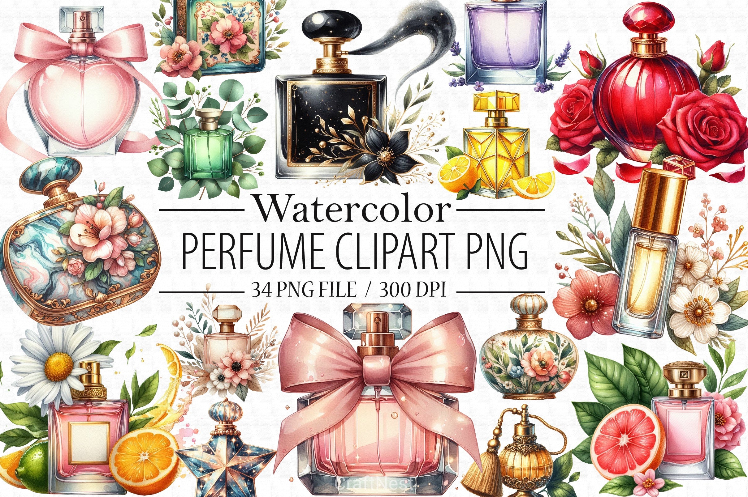 Perfume Clipart Bundle 3 - CraftNest - Digital Crafting and Art