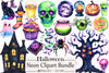 Neon Halloween Clipart Bundle