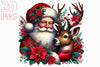 Santa Claus & Reindeer Clipart Bundle