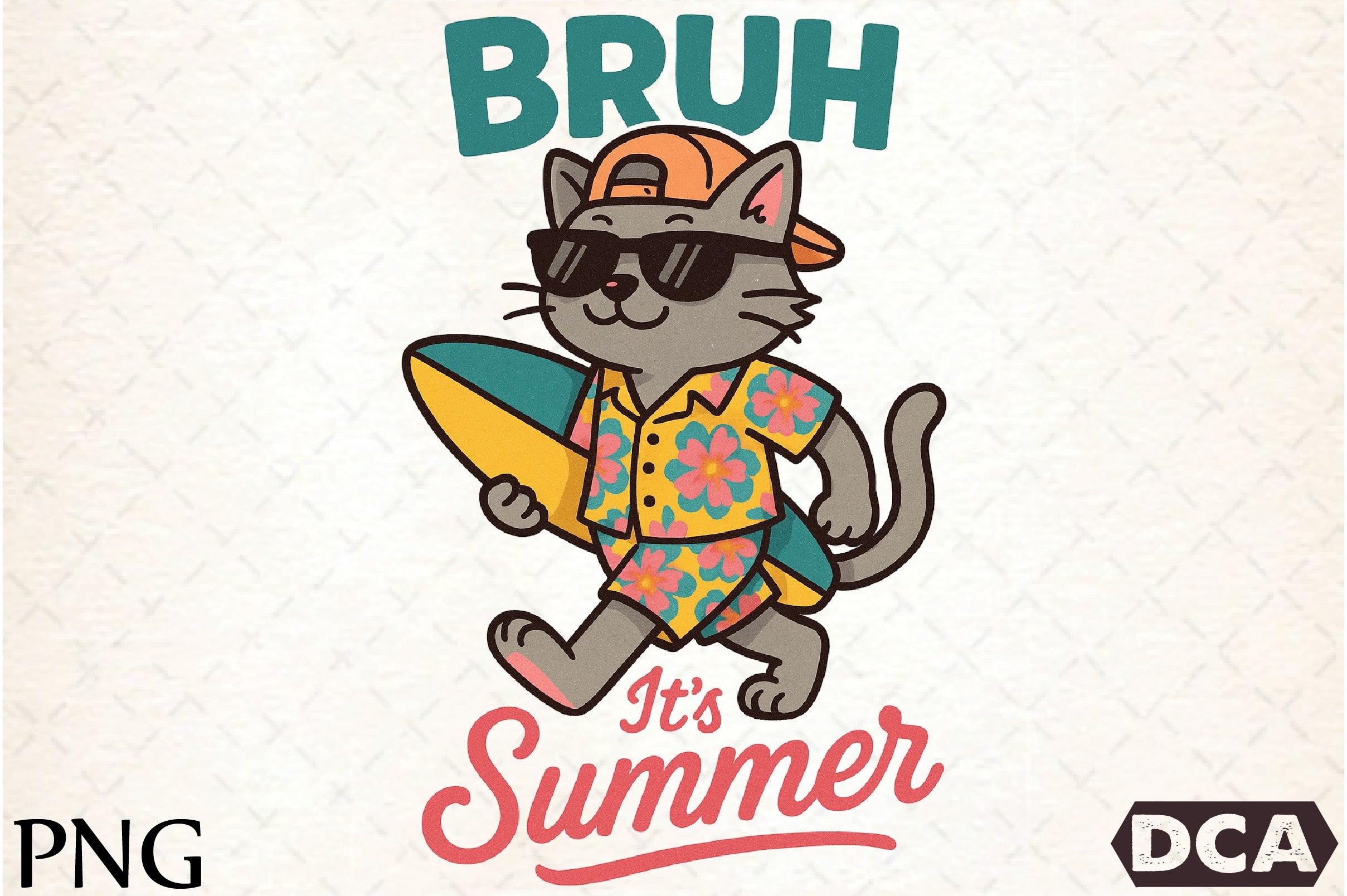 Summer Funny Cat Clipart Bundle