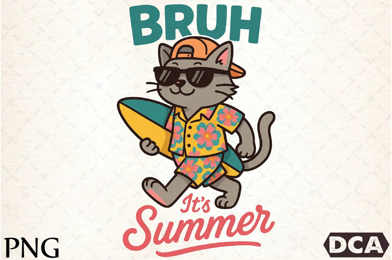 Summer Funny Cat Clipart Bundle - CraftNest - Digital Crafting and Art