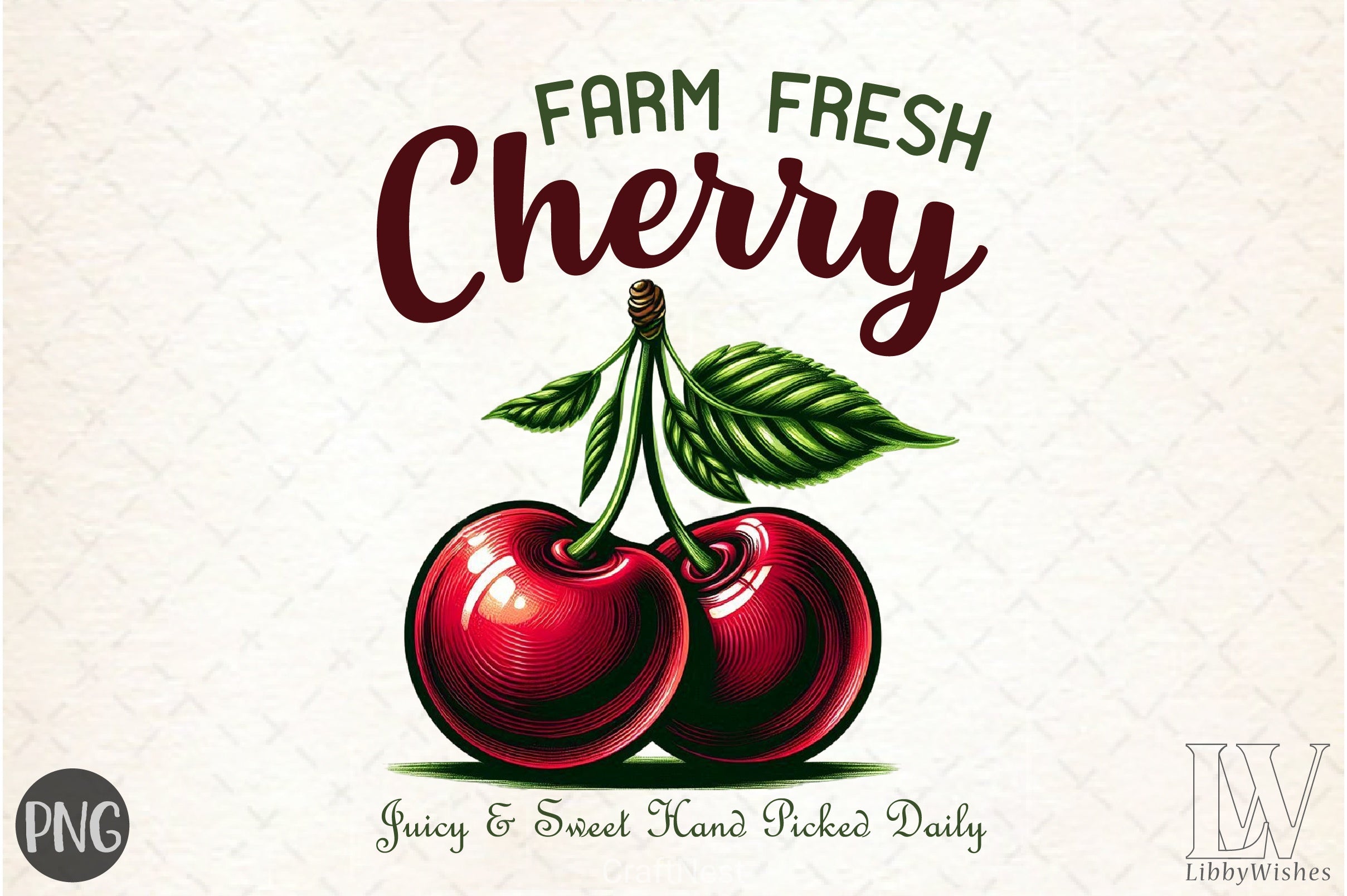 Farm Fresh Cherry Clipart Bundle - CraftNest - Digital Crafting and Art