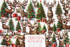Funny Reindeer Christmas Clipart Bundle 7