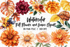 Fall Flowers & Leaves Clipart Bundle 6