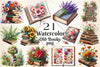 Old Books With Flowers Clipart Bundle 2