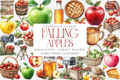 Falling Apples Clipart Bundle 99 - CraftNest - Digital Crafting and Art