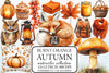 Burnt Orange Autumn Clipart Bundle