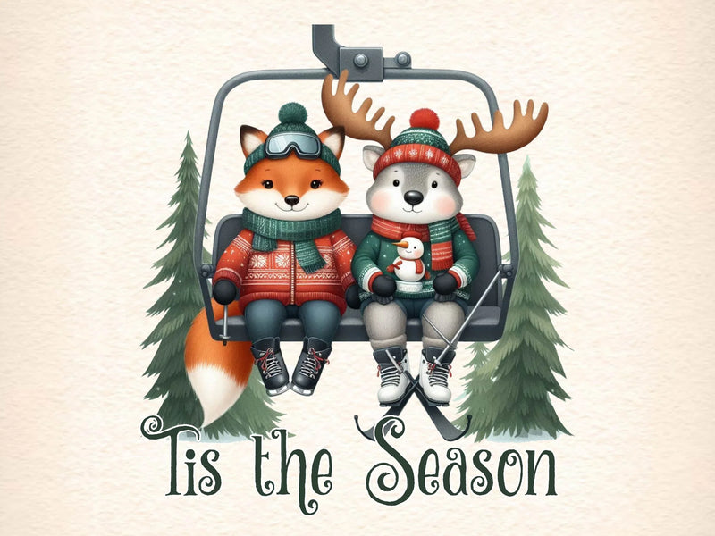 Tis The Season Animal Christmas Clipart Bundle - CraftNest - Digital Crafting and Art