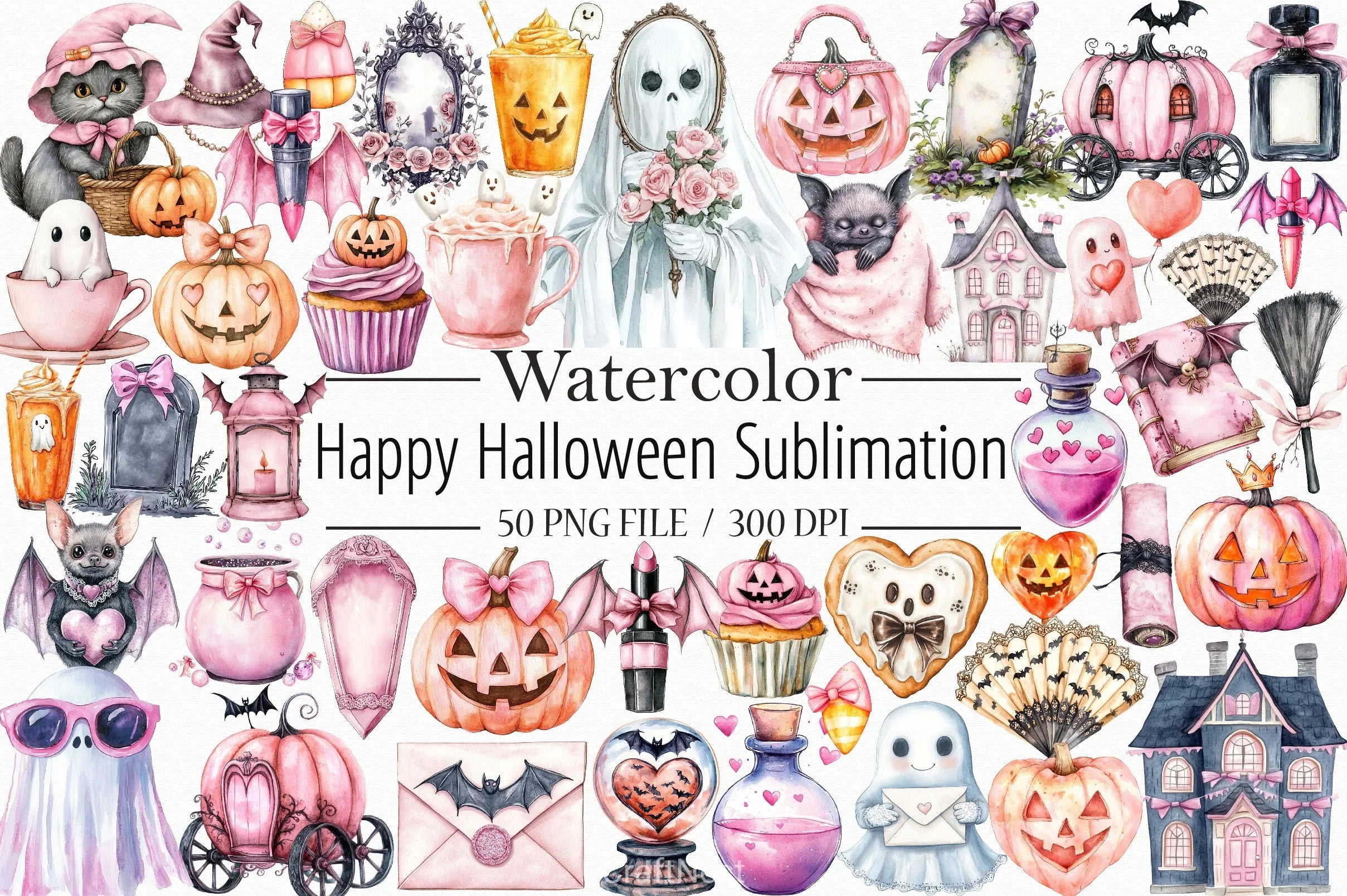 Happy Halloween Clipart Bundle 3 - CraftNest - Digital Crafting and Art