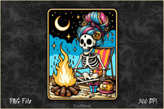 Happy Camper Skeleton Tarot Card Clipart Bundle - CraftNest - Digital Crafting and Art