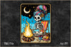Happy Camper Skeleton Tarot Card Clipart Bundle