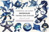 Fantasy Cute Sea Creature Animals Clipart Bundle