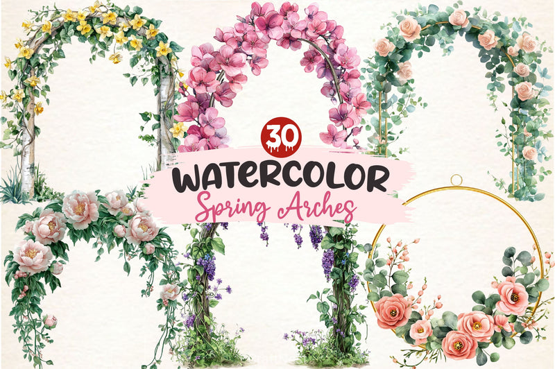 Spring Arches Clipart Bundle 2 - CraftNest - Digital Crafting and Art