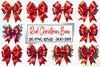 Red Christmas Bow Clipart Bundle