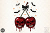Skull Cherries Halloween Clipart Bundle
