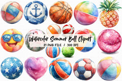 Summer Ball Clipart Bundle - CraftNest - Digital Crafting and Art